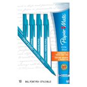 Stylos à bille, Write Bros, pointe moyenne, bleus, 10/pqt