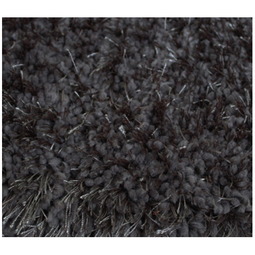 Tapis à longs poils, 4' x 6', polyester, gris