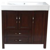 Larissa Vanity with 3 Doors and 2 Drawers - Walnut