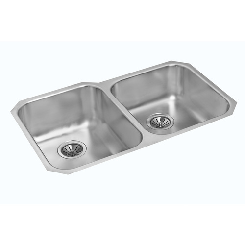 Évier double « Novanni Elite », inox, 33 1/8 x 20"