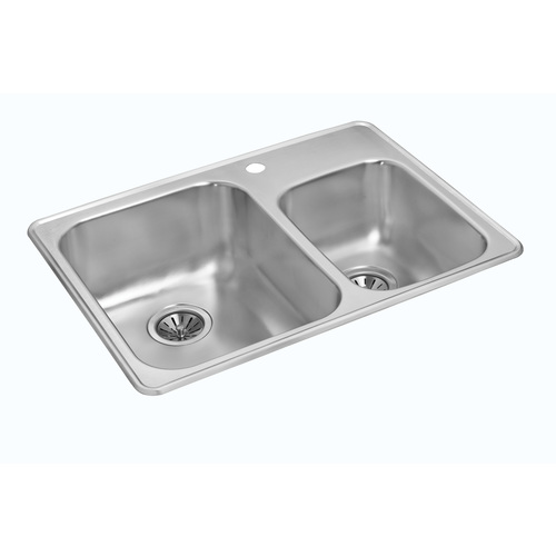 Évier 1 1/2 « Wessan », inox, 27 1/4 x 18"