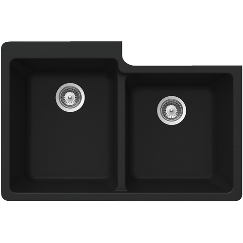 1 3/4 Bowl « Cristadur », Granite, Black - 33 x 22"