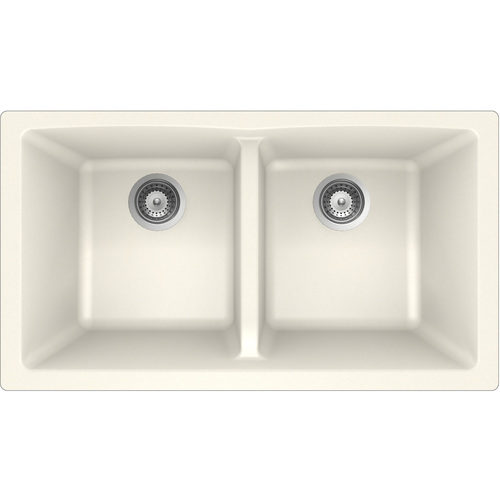 Double Bowl « Cristadur », Granite, Magnolia - 31 x 20 1/2"