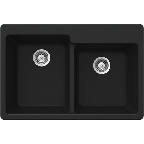 1 3/4 Bowl « Cristadur », Granite, Black - 33 x 22"