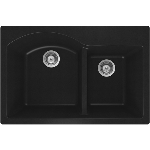 1 3/4 Bowl « Cristadur », Granite, Black - 31 x 20 1/2"