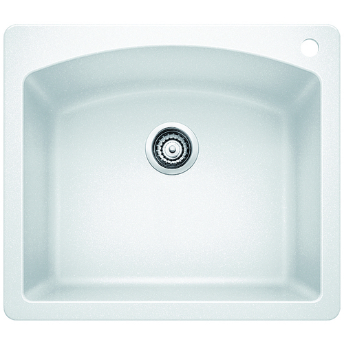 Single Sink Diamond - Silgranit® - White - 25 x 22"