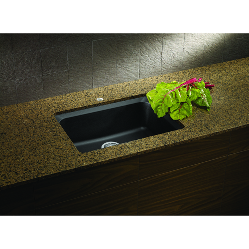 Évier Simple « Vision », Silgranit®, anthracite, 24 x 18"
