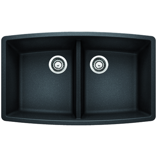 Évier Double « Performa », Silgranit®, anthracite, 33 x 20"