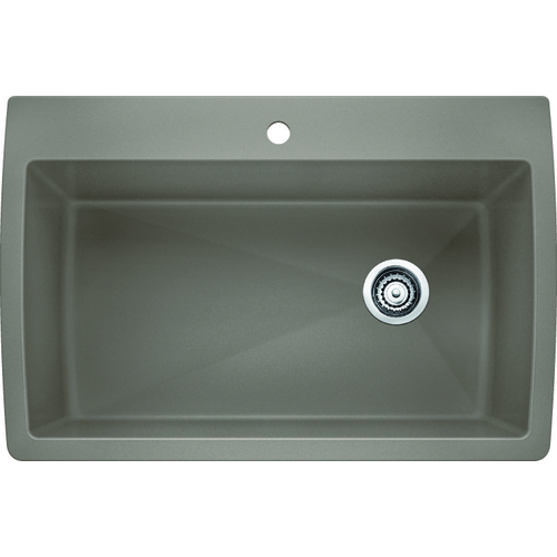 Single Sink Diamond - Silgranit® - Truffle - 33.5 x 22"