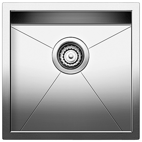 Évier Simple « Quatrus », inox, 17 x 17"