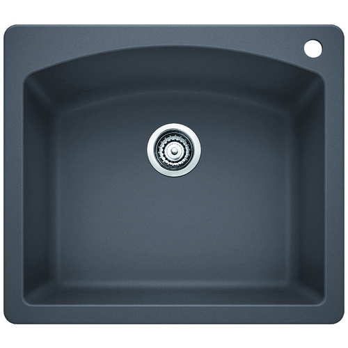 Single Sink Diamond - Silgranit® - Cinder - 25 x 22"