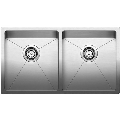 Double Sink Quatrus R15 - Stainless Steel - 32 x 18"