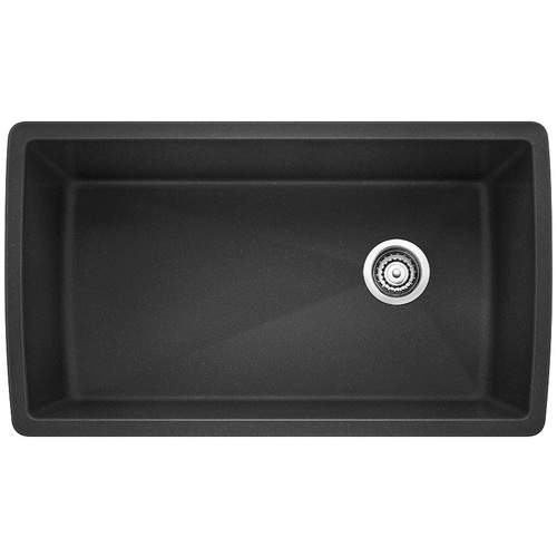 Single Sink Diamond - Silgranit® - Anthracite - 33.5 x 18.5"