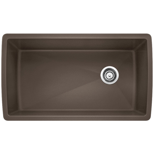 Évier Simple « Diamond », Silgranit®, café, 33.5 x 18.5"