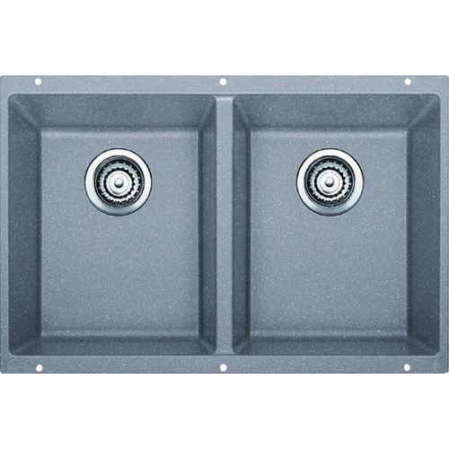 Double Sink Precis - Silgranit® - Grey - 29.75 x 18.13"