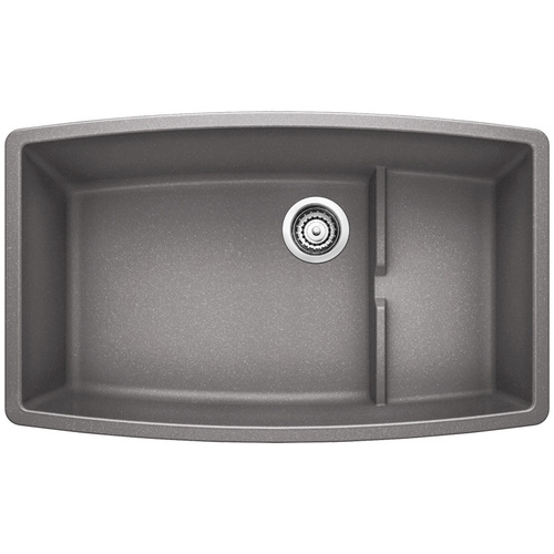 Évier Double « Cascade », Silgranit®, gris, 32 x 19.5 po