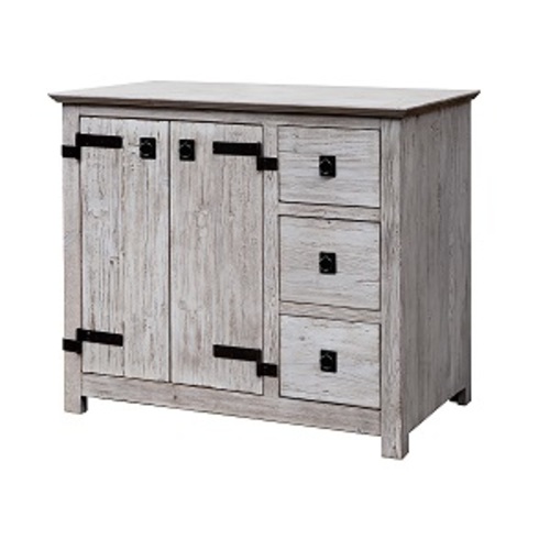 Artisan 1-Door Side Cabinet And Shelves Unit - Natural White