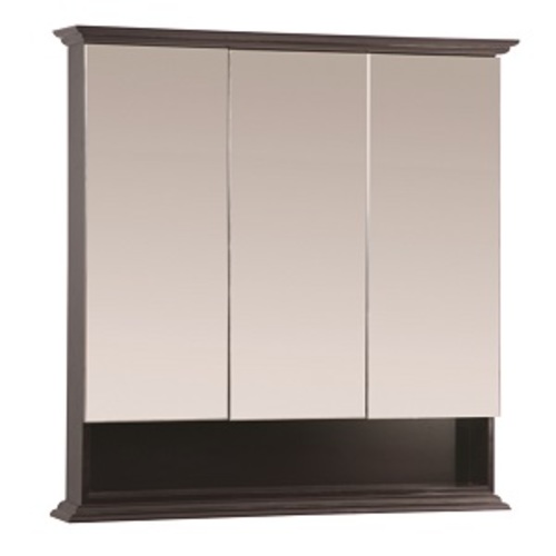 Pharmacie « Mirano » 3 portes miroir, brun laqué