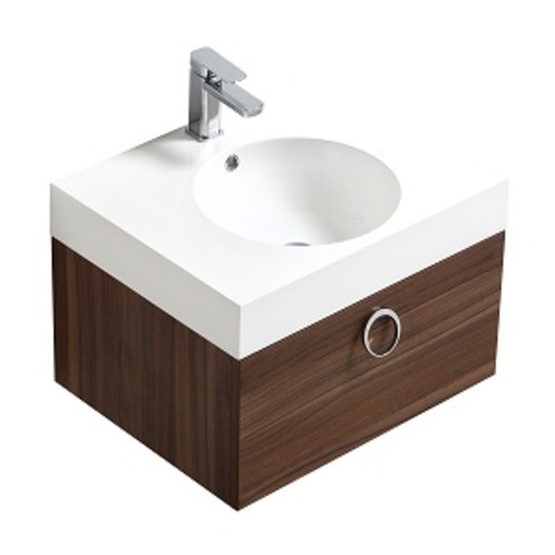 Meuble-lavabo mural « Relax » 1 tiroir , noyer