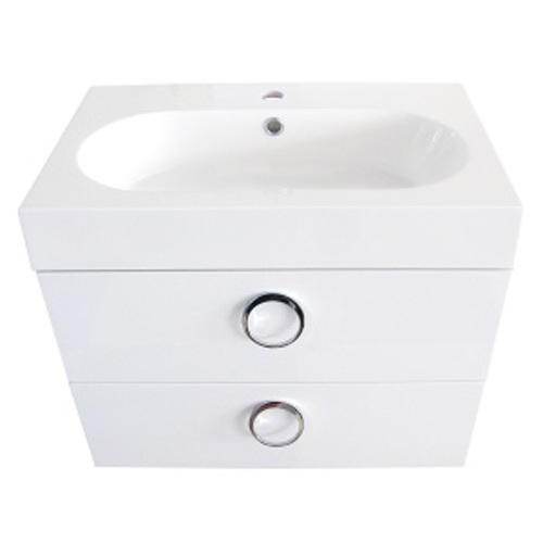 Relax Wall Mounted Vanity Set 2 Drawers - White