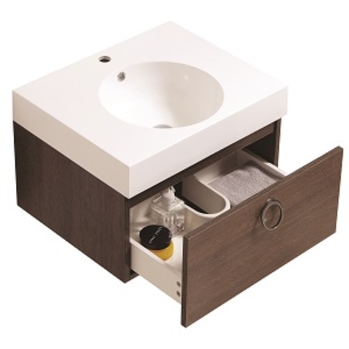 Meuble-lavabo « Relax » 2 portes/1 tablette, chêne Alamo