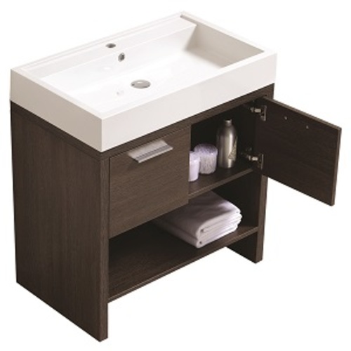 Meuble-lavabo « Relax » 2 portes/1 tablette, chêne Alamo