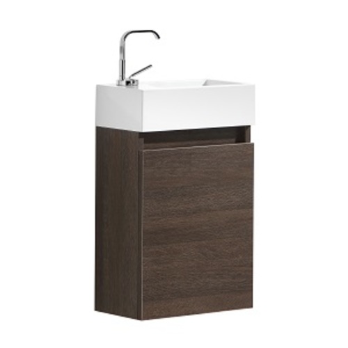 Relax Wall Mounted Vanity Set 1 Door - Alamo Oak