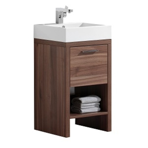 Relax Vanity Set 1 Drawer And 1 Shelf - Walnut