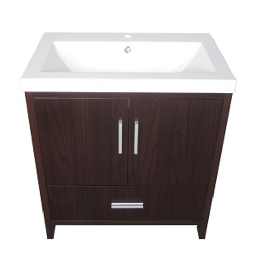 Smally Vanity Set 2 Doors And 1 Drawer - Brown Lacquered