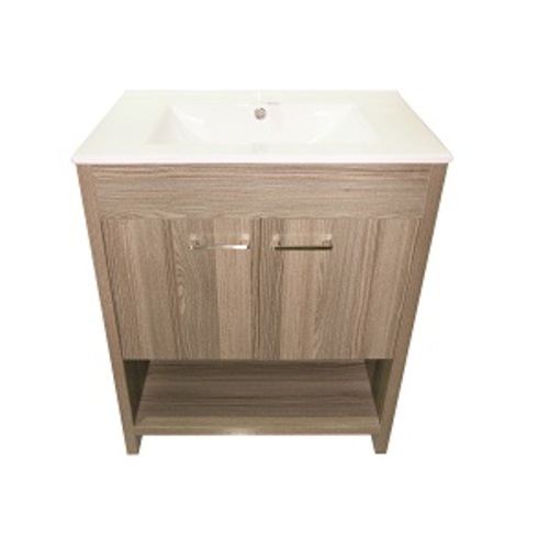 Meuble-lavabo « Style » 2 portes, brun pâle veiné