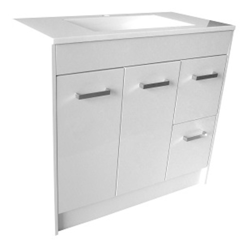 Tender Vanity Set 2 Door, 2 Drawers - White Lacquered
