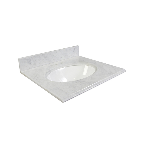 25" Vanity - Top China Undermount Sink - Carrara White