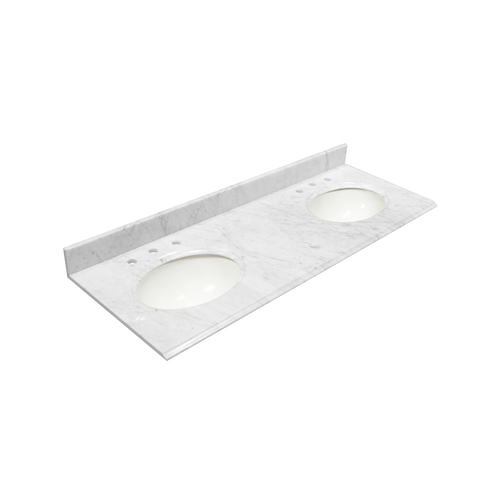 61" Vanity - Top China Undermount Sink - Carrara White