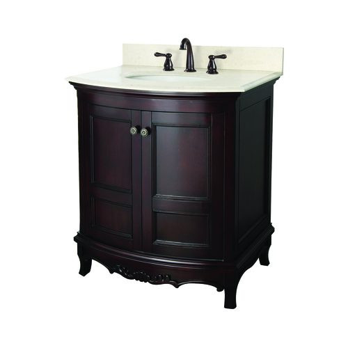 Meuble-lavabo 31 po « Astria » 2 portes, cerisier antique