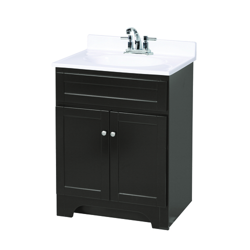 "Columbia" Vanity with Top 25" - 2 Doors - Espresso