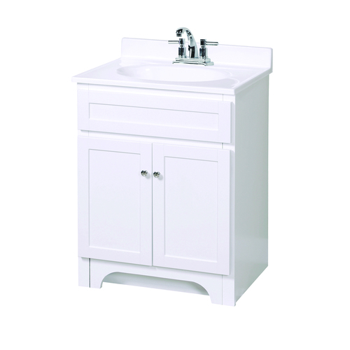 Meuble-lavabo 25 po « Columbia » 2 portes, blanc