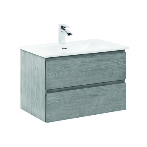 Meuble-lavabo mural 29 1/2 po « Marleau » 2 tiroirs, gris cendre