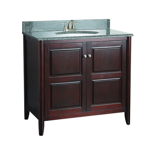 "Pennfield" Vanity without Top 36" - 2 Doors - Tobacco