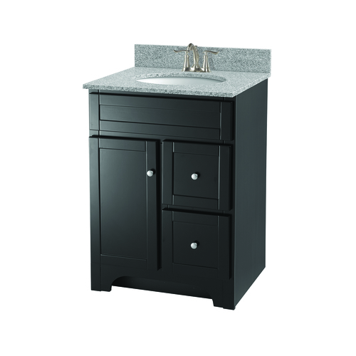 Meuble-lavabo 24 po « Worthington » 1 porte/2 tiroirs, espresso