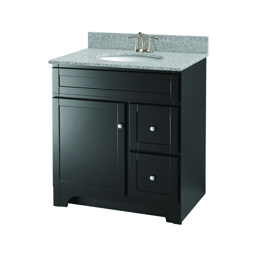 Meuble-lavabo 30 po « Worthington » 1 porte/2 tiroirs, espresso