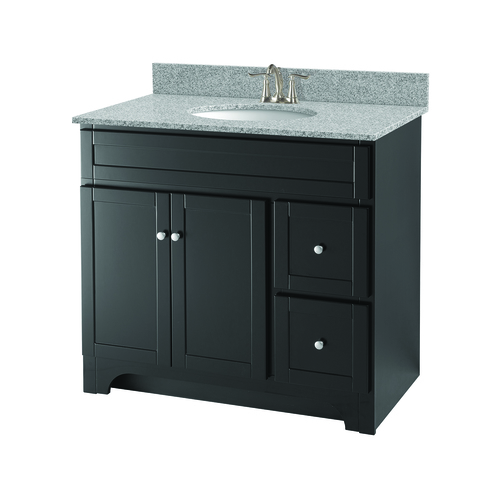 "Worthington" Vanity without Top 36" - 2 Doors and 2 Drawers - Espresso