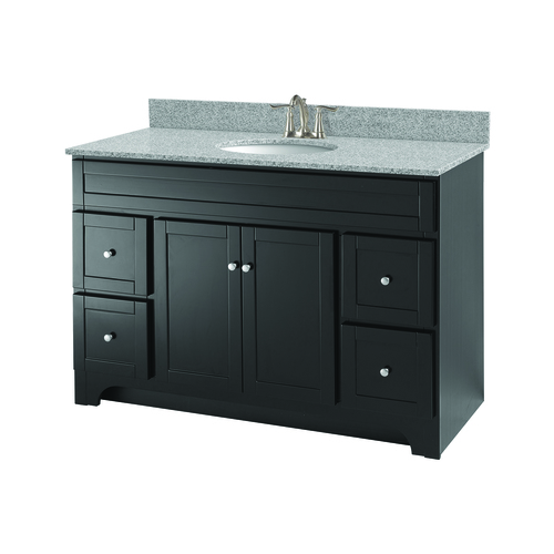 "Worthington" Vanity without Top 48" - 2 Doors and 4 Drawers - Espresso