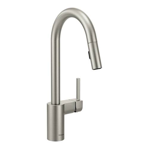 One-Handle Pull-Down Kitchen Faucet - "Align" - Stainless