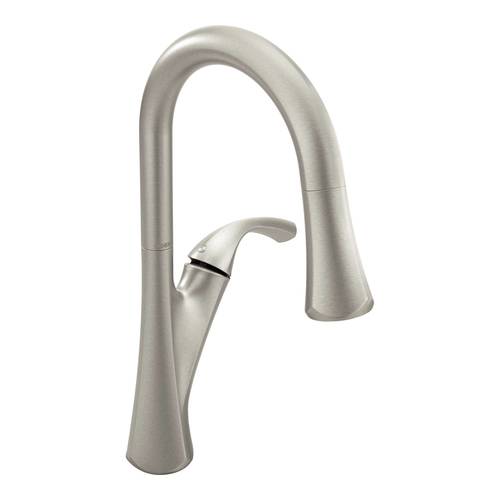 One-Handle Pull-Down Kitchen Faucet - "Notch" - Stainless