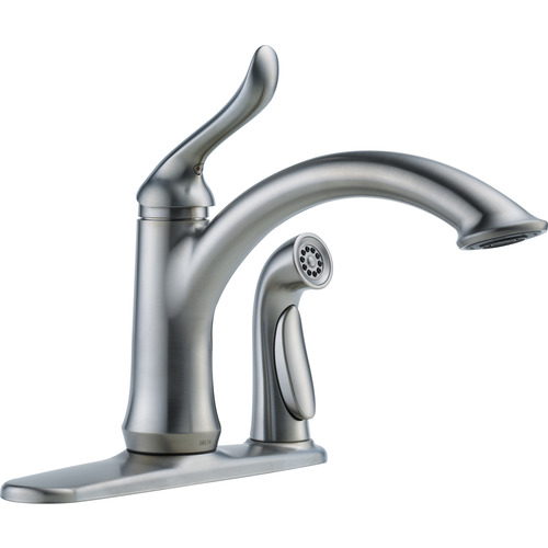 Kitchen Faucet, Integral Spray - "Linden" - Arctic Stainless