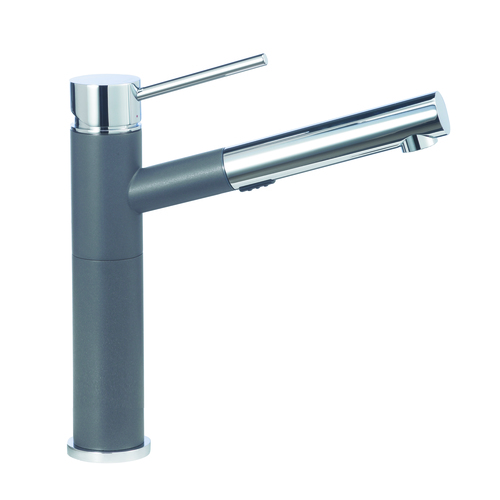 Robinet de cuisine « Alta », chrome/cendre brillant