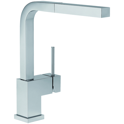 Robinet de cuisine « Silhouette », Silgranit®, acier inoxydable mat