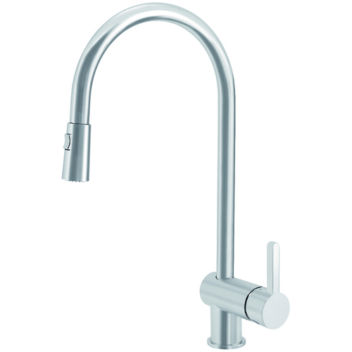 Robinet de cuisine « Rita », acier inoxydable mat