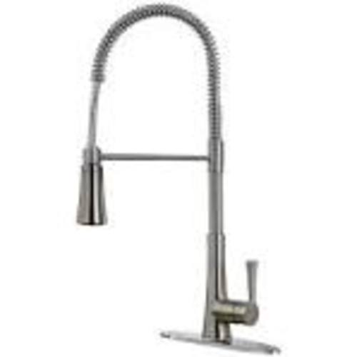 Kitchen Pull-Down Spring Faucet - "Zuri" - Stainless Steel