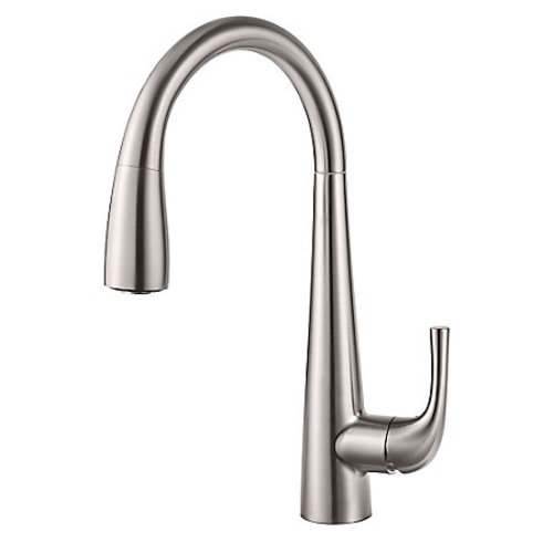 Kitchen Pull-Down Faucet - "Alea" - Stainless Steel